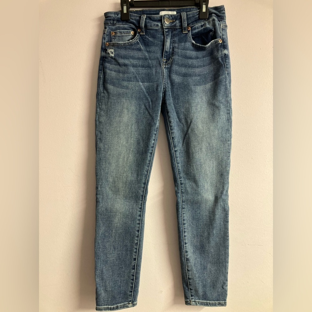 Pistola Women’s Distressed Straight Leg Jeans, Size 27, Faded Blue